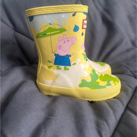 Hunter Yellow Kids Boots - Picture 2 of 3